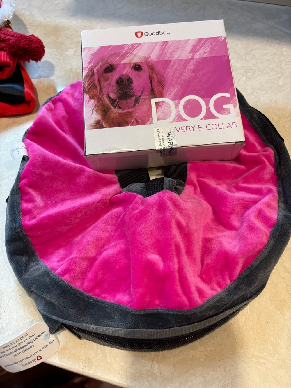 Pink & Gray Dog Recovery E-Collar